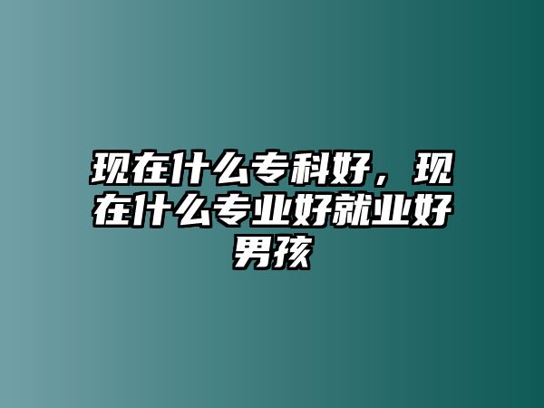 現(xiàn)在什么專科好，現(xiàn)在什么專業(yè)好就業(yè)好男孩