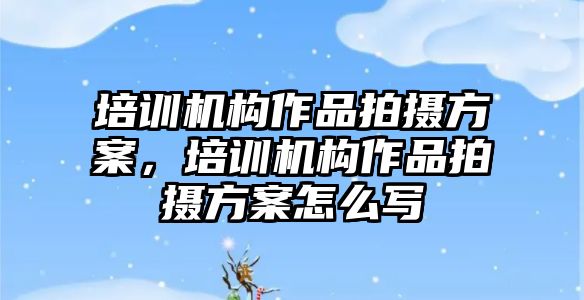 培訓機構(gòu)作品拍攝方案，培訓機構(gòu)作品拍攝方案怎么寫