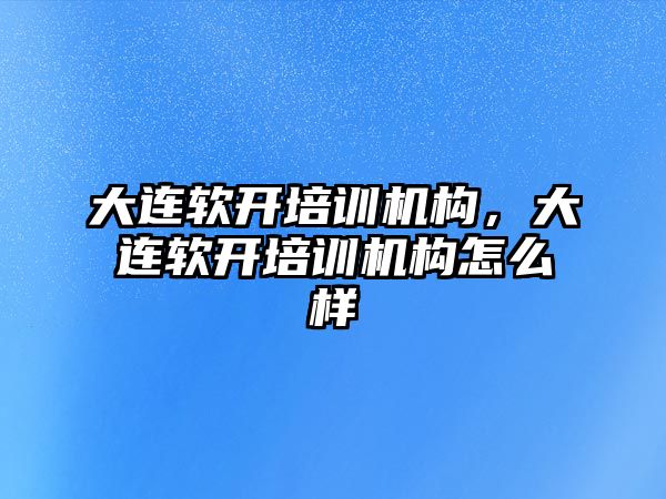 大連軟開培訓機構(gòu)，大連軟開培訓機構(gòu)怎么樣