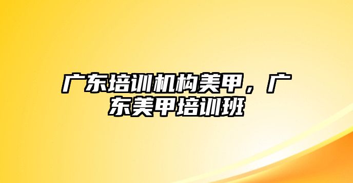 廣東培訓(xùn)機(jī)構(gòu)美甲，廣東美甲培訓(xùn)班