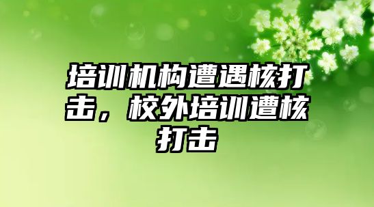 培訓(xùn)機構(gòu)遭遇核打擊，校外培訓(xùn)遭核打擊