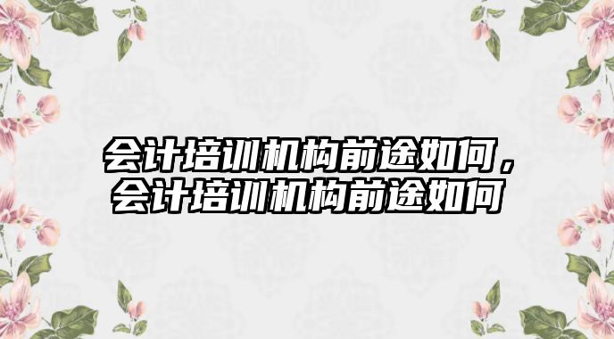 會計培訓(xùn)機構(gòu)前途如何，會計培訓(xùn)機構(gòu)前途如何