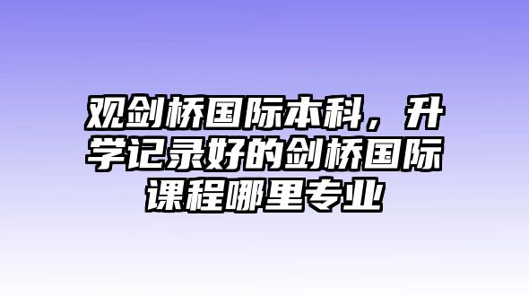 觀劍橋國(guó)際本科，升學(xué)記錄好的劍橋國(guó)際課程哪里專業(yè)