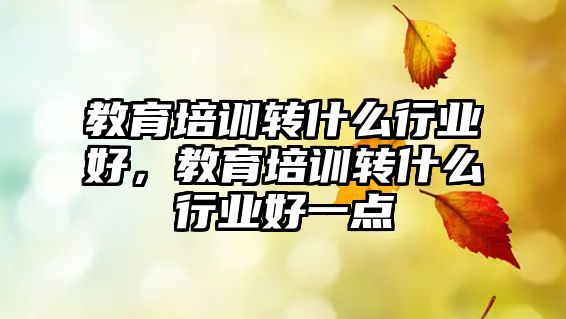 教育培訓(xùn)轉(zhuǎn)什么行業(yè)好，教育培訓(xùn)轉(zhuǎn)什么行業(yè)好一點(diǎn)