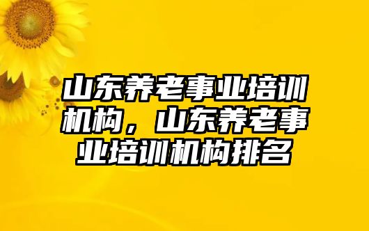 山東養(yǎng)老事業(yè)培訓(xùn)機(jī)構(gòu)，山東養(yǎng)老事業(yè)培訓(xùn)機(jī)構(gòu)排名