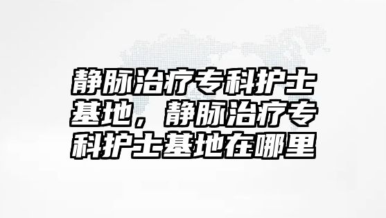 靜脈治療專科護士基地，靜脈治療專科護士基地在哪里