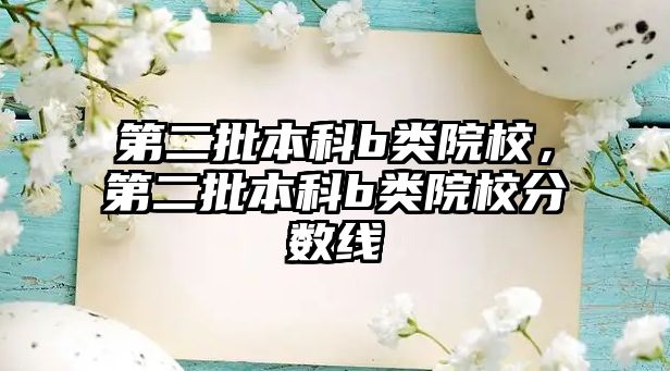 第二批本科b類院校，第二批本科b類院校分?jǐn)?shù)線