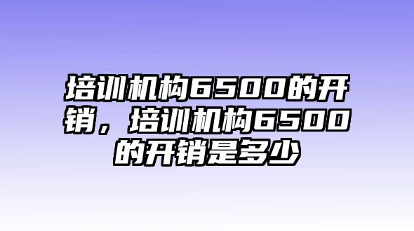 培訓機構(gòu)6500的開銷，培訓機構(gòu)6500的開銷是多少