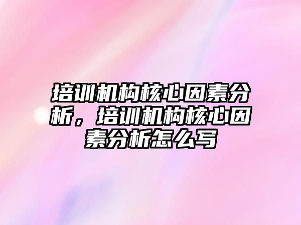 培訓機構(gòu)核心因素分析，培訓機構(gòu)核心因素分析怎么寫